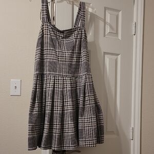 Rue21 Black and White Plaid Mini Dress